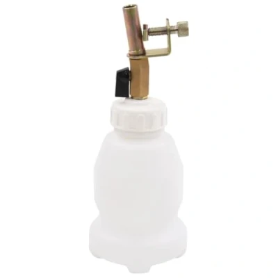 Image of vidaXL Brake Fluid Refill Bottle/Bleeder 1L White Durable Plastic for Motorcycles &amp; Automotives