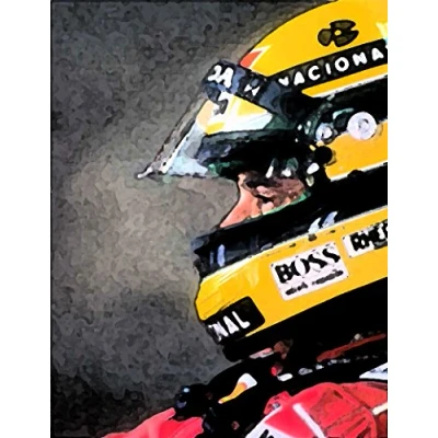 Image of Ayrton Senna Greeting Card