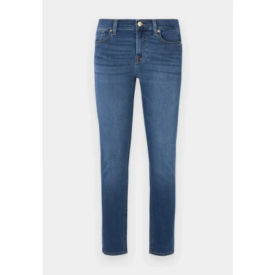 Image of 7 For All Mankind Women&#039;s The Ankle Skinny Bair Eco Jeans, Mid Blue, Regular