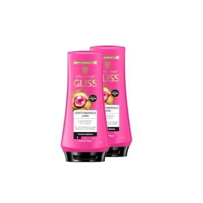 Image of Gliss Conditioner Seductive Long (2 x 200 ml), Hair Repairs Damaged Lengths, Nourishes Dry Tips