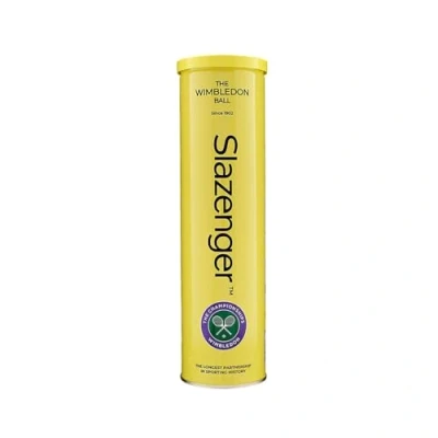Image of Slazenger Wimbledon Tennis Balls Tube of 4 Yellow One Size