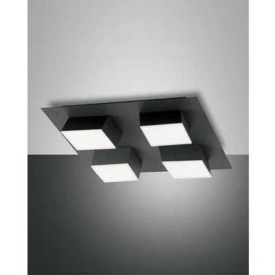 Image of Lucas Integrated LED Semi Flush Light Anthracite Glass
