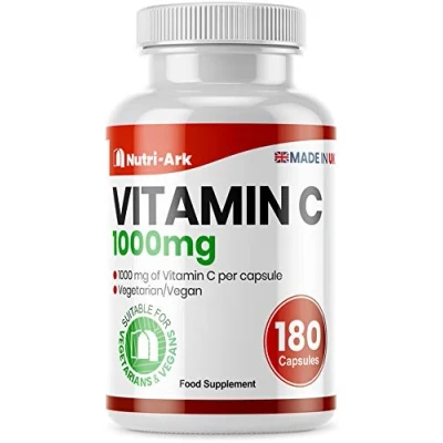 Image of Vitamin C 1000mg 180 Capsules Suitable for Vegetarians &amp; Vegans