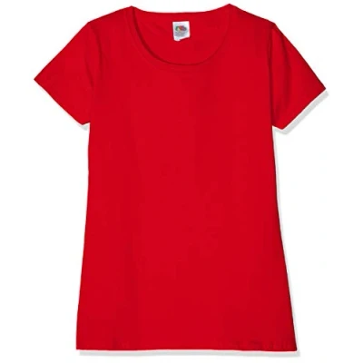 Image of Fruit of the Loom Women&#039;s Valueweight T Shirt 3 Pack, Red, 12 (Size: M/12)