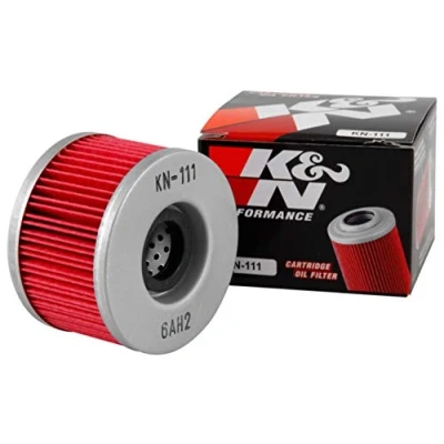 Image of K&amp;N Powersports Oil Filter Cartridge 69x45mm compatible with Honda (KN 111), Black