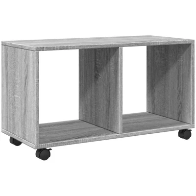 Image of vidaXL Rolling Filing Cabinet Grey Sonoma Engineered Wood Lockable Wheels Ample Storage Home/Office/Kitchen Use 72x33x42.5 cm