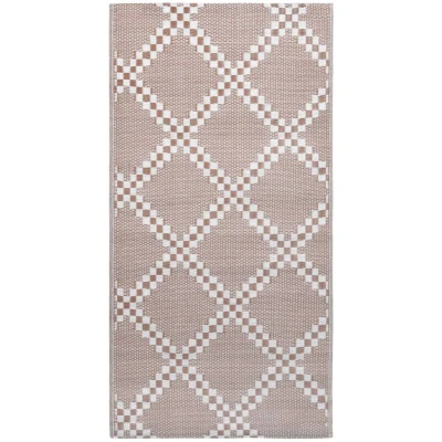 Image of vidaXL Outdoor Carpet ARAKIL Brown 190x290 cm PP