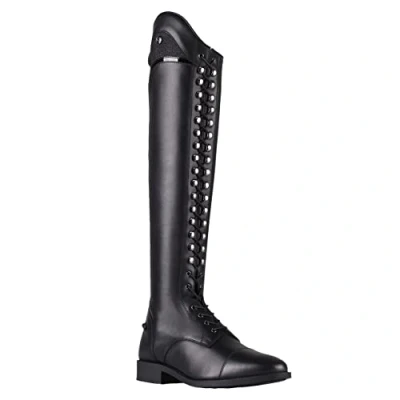 Image of QHP Hailey Adult Riding Boots Wide Black Laced Size 38