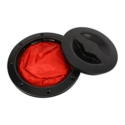Image of VGEBY Marine Hatch Cover, 6 Inch Kayak Durable Pull Out Deck Plate with Red Bag Canoe Accessories Water Sports