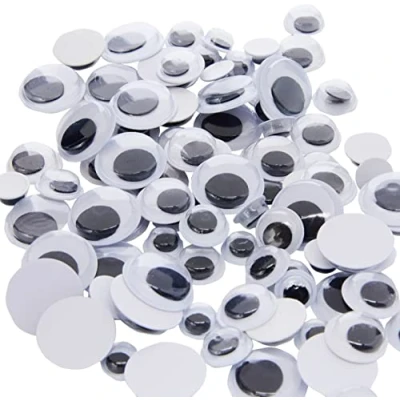 Image of Creation Station 100 Peel &amp; Stick Wiggle Eyes, Black, Assorted Sizes