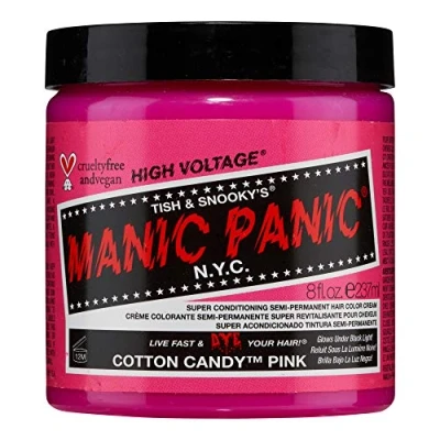 Image of BIG POT Manic Panic 8oz High Voltage Classic Cream Formula Colour Hair Dye (Cotton Candy Pink)