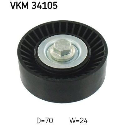 Image of 1049577, 1114544, 98BB19A216AA, 98BB19A216AB Idler Pulley SKF VKM 34105 FORD: Focus Mk1 Estate, Hatchback