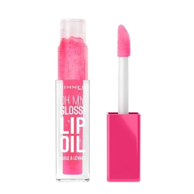 Image of Rimmel Oh My Gloss! Lip Oil 003 Berry Pink, Juicy Shine, Hydrates &amp; Naturally Plumps, Moisture Boost, Vitamin E, Replenishes Restores the Lips, Coconut Oil, Non Sticky, Vegan Cruelty Free
