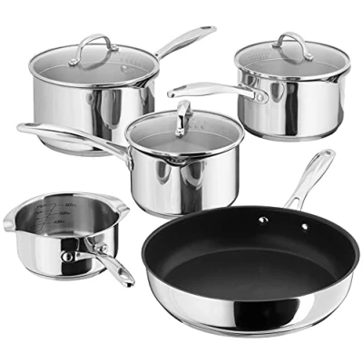 Image of Stellar S7C1D 7000 5 Piece Draining Saucepan Set