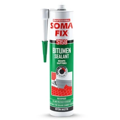 Image of Roof Sealant Waterproof for Roofing Felt and Gutter, Adhesive Black Liquid Rubber Stops Leaks &amp; Weatherproof (310ML)