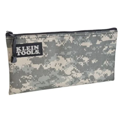Image of Klein Tools 5139C Zipper Bag, Camouflage Cordura Nylon Tool Pouch with Heavy Duty Close, 12.5 x 7 Inch