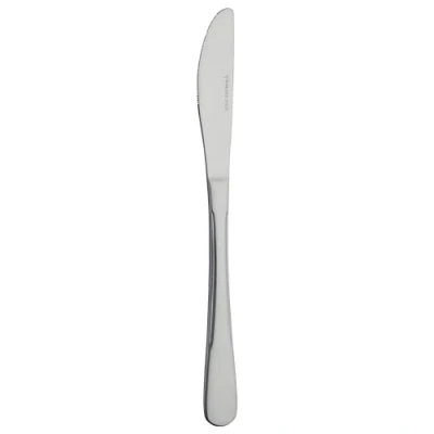 Image of Grunwerg Venus Dessert Knives, 18/0 Stainless Steel, Mirror Finish, Fiddle Pattern Stylish Everyday Cutlery (Pack of 12)
