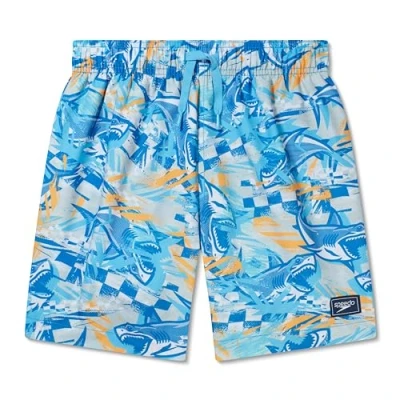 Image of Speedo Boys&#039; Standard Swim Trunk Mid Length Redondo Printed, Shark Check