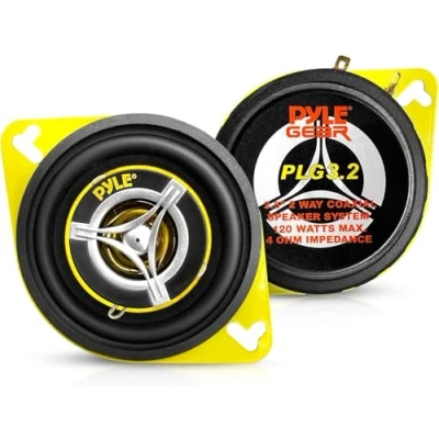 Image of Pyle, 2 Way Car Speaker System, 9cm 120W Stereo Speakers, 4 ohm Sub Sound Speaker, Coaxial Loud Pro Audio, Quick Replacement Component Door/Side Panel Mount Compatible, 2pc