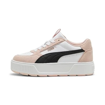 Image of Puma Women Karmen Rebelle Sd Sneakers, White Black Rose Quartz, 8 UK