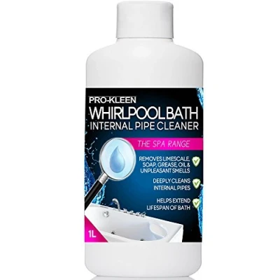 Image of Pro Kleen Whirlpool Bath Internal Pipe Cleaner (1L) Provides a Deep, Hygienic Clean to Remove Limescale, Soap, Oil, Grease &amp; Unpleasant Smells from Pipes