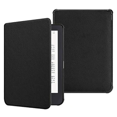 Image of FINTIE SlimShell Case for Kobo Clara HD/Tolino Shine 3 Ultra Thin and Lightweight PU Leather Protective Cover with Auto Sleep/Wake HD 6 eReader, Black