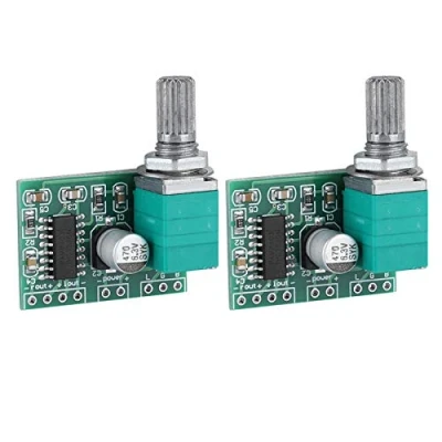Image of Audio Amplifier Module, 2 Pcs DC 5V Power Board, Dual Channel PAM8403 Stereo Board Module with Potentionmeter