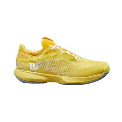 Image of Wilson Kaos Swift 1.5 Clay Tennis Shoe for Court, Women&#039;s, Size 8, Sunshine/Blue Fog/White