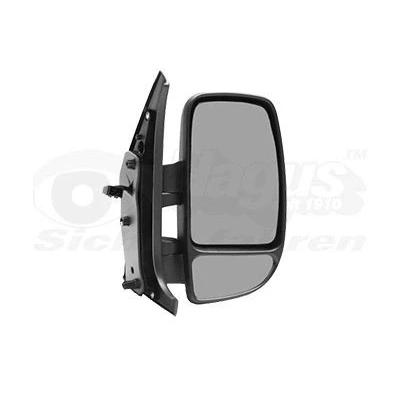 Image of 09121016, 4405183 Wing mirror VAN WEZEL 4387802 Right black Complete Mirror, Convex, for manual adjustment, Short arm
