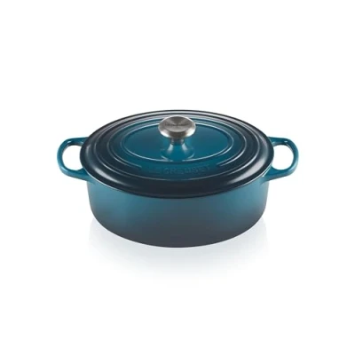 Image of Le Creuset Casserole Signature Deep Teal ø 29 cm / 4.7 Liter