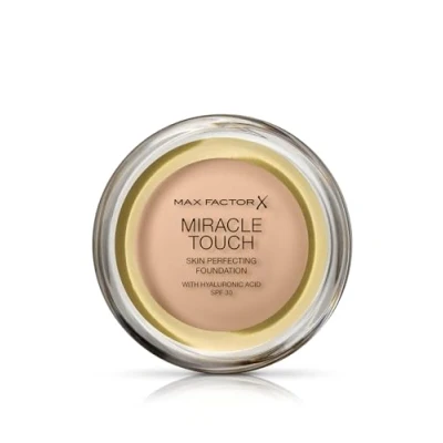 Image of Max Factor Miracle Touch Foundation, New and Improved Formula, SPF 30 Hyaluronic Acid, 43 Golden Ivory