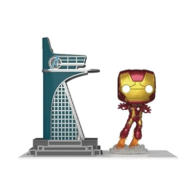Image of Funko Pop! Town: Avengers: Age of Ultron Avengers Tower with Iron Man (Glow in The Dark) PX Vinyl Figure