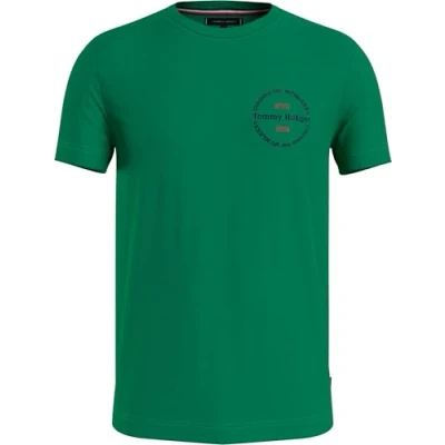 Image of Tommy Hilfiger Print Tshirt, Men&#039;s, Size: XXL, Olympic green