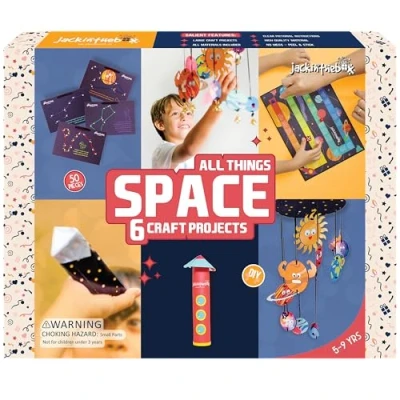 Image of Space Science Craft Kit Gift 6 in 1 Arts Crafts Toy for Kids Ages 8 Gifts Boys and Girls Aged 6,7,8,9,10 Year Olds Solar System Toys