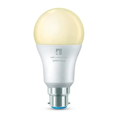 Image of 4lite Smart A60 B22 LED Bulb (8W) Dimmable 850Lm 2200 6500K Tuneable White, Wi Fi/Bluetooth Controlled with Bayonet Fitting 4l1/8006
