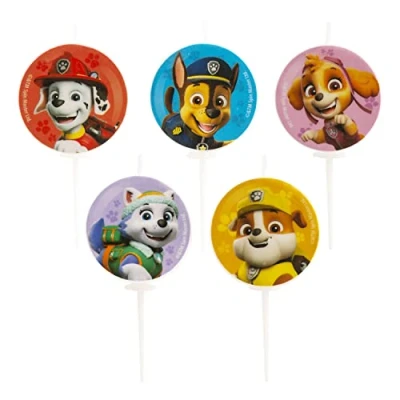 Image of dekora 346245 Paw Patrol Children&#039;s Birthday Cake Candle, 3 cm