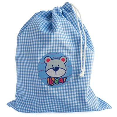 Image of ETIKIDS Reusable Lunch Bag with Washable Kids Print Cloth for Food, Ideal School Eco Friendly Holder Snacks, Fruit, Cookies (Light Blue)