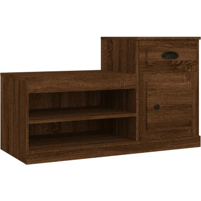 Image of vidaXL Shoe Cabinet Brown Oak 100x42x60 cm Engineered Wood