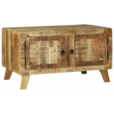 Image of vidaXL Coffee Table 80x54x45 cm Solid Wood Rough Mango