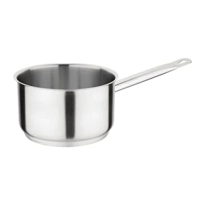 Image of Vogue Stainless Steel Saucepan 18 cm / 2.6 Litre, Silver, Induction Compatible Pan, with Lid: FS665 (Sold Separately), Suitable for All Cooking Surfaces, Dishwasher Safe, FS664