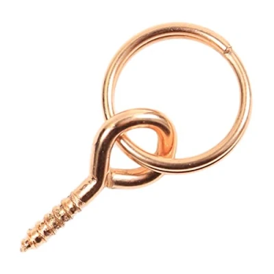 Image of 50x Copper Picture Screw Rings, Photo Frame/Canvas Hanging Hooks