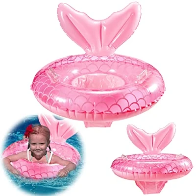 Image of Vibbang Baby Swimming Ring, Inflatable Pool Float Children Summer Waist Ring with Seat Infant Training Swim for Age 6 36 months Toddler Kids (Animal)