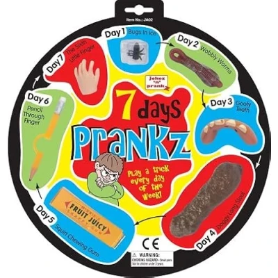 Image of 7 Day Prank Set Jokes Novelty Gags Tricks Joke Funny Kids Stocking Fillers Gum Fake Poo Squirt Bug Pranks