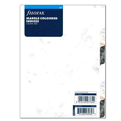 Image of A5 Marble 6 blank tabs index