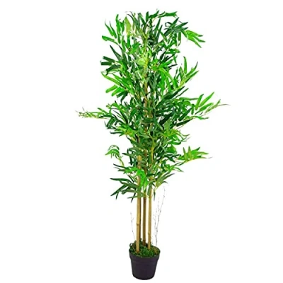 Image of Leaf Design UK Realistic Artificial Bamboo Plants / Trees, 120cm