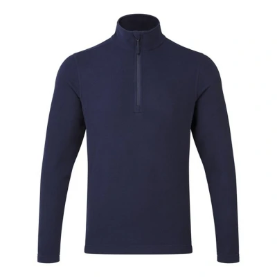 Image of Premier Mens Unisex Adult Recyclight Quarter Zip Fleece Top (Navy) Size 4XL
