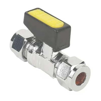 Image of Pack of 2 15mm Mini Lever Gas Ball Valve (Known as Valve/Gas valves / Isolation Valve/Straight Valves/Gas isolating Also Available in 8mm, 10mm, 15mm)