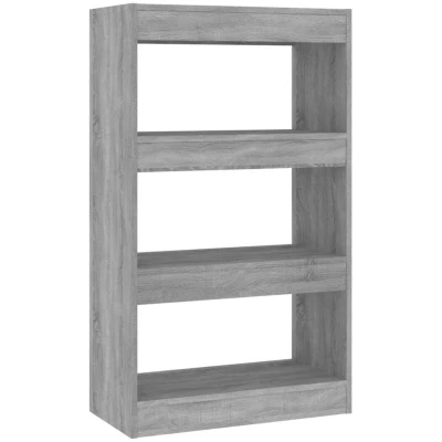 Image of vidaXL Book Cabinet/Room Divider Grey Sonoma 60x30x103 cm Engineered Wood