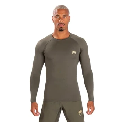 Image of Venum, Contender Long Sleeve Rashguard, Men&#039;s, XXL, Khaki