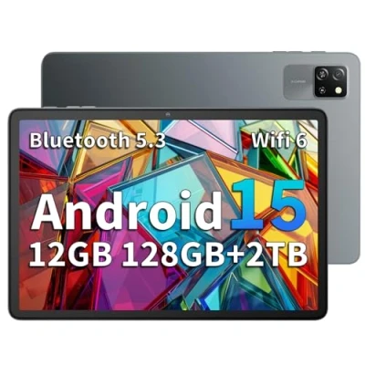Image of Blackview Tablet 10 Inch Tab60 WIFI Android 14 Tablet(With Case),12GB+128GB/2TB Tablets,WIFI 6,Octa Core Gaming Tablet,5100mAh 8MP+5MP,Widevine L1,WPS Suite,GPS,HD IPS,2 Year Warranty Grey